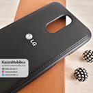 قاب گوشی موبایل LG K10 2017 مدل پشت چرم طرح دور دوخت رنگ مشکی 