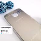 قاب گوشی موبایل SAMSUNG Galaxy S6 طرح متال بامپر ژله ای شفاف رنگ نقره ای