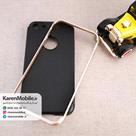 قاب گوشی موبایل iPhone 7 برند C-Case مدل دو تکه طرح کربن رنگ مشکی بامپر طلایی