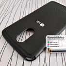 قاب گوشی موبایل LG Stylus 3 مدل پشت چرم طرح دور دوخت رنگ مشکی