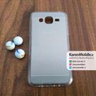 قاب گوشی موبایل SAMSUNG J5 2015 طرح متال بامپر ژله ای شفاف رنگ نقره ای