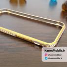 بامپر محافظ گوشی iPhone 6/6s طرح نگین دار رنگ طلایی