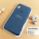 قاب گوشی موبایل iPhone X سیلیکونی اصلی Silicone Case رنگ آبی نفتی تیره
