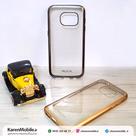 قاب گوشی موبایل SAMSUNG Galaxy S7 برند ROCK مدل ژله ای شفاف بامپر رنگ طلایی