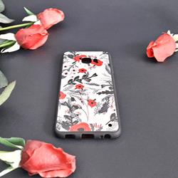 قاب گوشی موبایل SAMSUNG C5 Pro طرح گل رز قرمز رنگ سفید مشکی