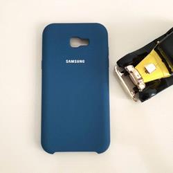 قاب گوشی موبایل SAMSUNG A7 2017 / A720 سیلیکونی Silicone Case رنگ آبی نفتی