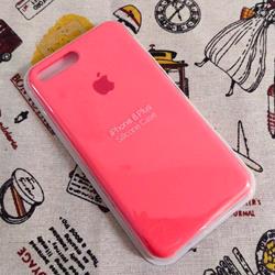 قاب گوشی موبایل iPhone 8 Plus سیلیکونی اصلی Silicone Case رنگ گلبهی فسفری