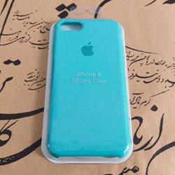قاب گوشی موبایل iPhone 8 سیلیکونی اصلی Silicone Case رنگ سبز آبی 