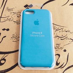 قاب گوشی موبایل iPhone 8 سیلیکونی اصلی Silicone Case رنگ آبی آسمانی