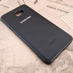 قاب گوشی موبایل SAMSUNG Galaxy C7 Pro برند NOBEL مدل پشت چرم طرح دور دوخت رنگ مشکی 