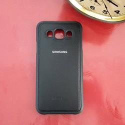 قاب گوشی موبایل SAMSUNG Galaxy E5 برند NOBEL مدل پشت چرم طرح دور دوخت رنگ مشکی