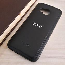 قاب گوشی موبایل HTC One ME مدل پشت چرم طرح دور دوخت رنگ مشکی