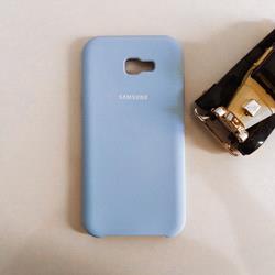 قاب گوشی موبایل SAMSUNG A7 2017 / A720 سیلیکونی Silicone Case رنگ آبی کمرنگ