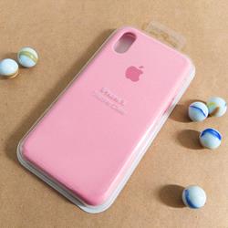 قاب گوشی موبایل iPhone X سیلیکونی اصلی Silicone Case رنگ صورتی