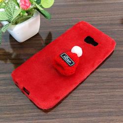 قاب گوشی موبایل SAMSUNG A5 2017 / A520 مدل زمستانی کلاهدار رنگ قرمز