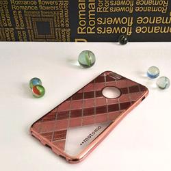 قاب گوشی موبایل iPhone 6/6s برند motomo طرح لاکچری مدل ژله ای رنگ رزگلد