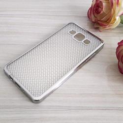 قاب گوشی موبایل SAMSUNG A5 2015 مدل ژله ای شفاف الماسی بامپر نقره ای 