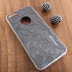 قاب گوشی موبایل iPhone 5/5s/SE برند PLATINA مدل بدون لوگو طرح هندسی رنگ زغال سنگی