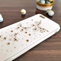قاب گوشی موبایل iPhone 6 Plus برند Younicou طرح پروانه نگین برجسته رنگ سفید