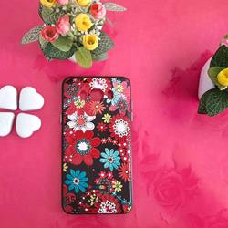 قاب گوشی موبایل SAMSUNG J7 2016 / J710 برند اسپارگل کیبورد طرح Flowers رنگ مشکی