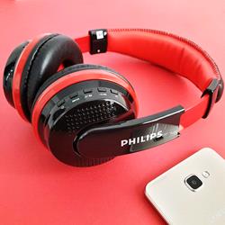 هدست بلوتوث برند Philips مدل MX666 رنگ مشکی قرمز